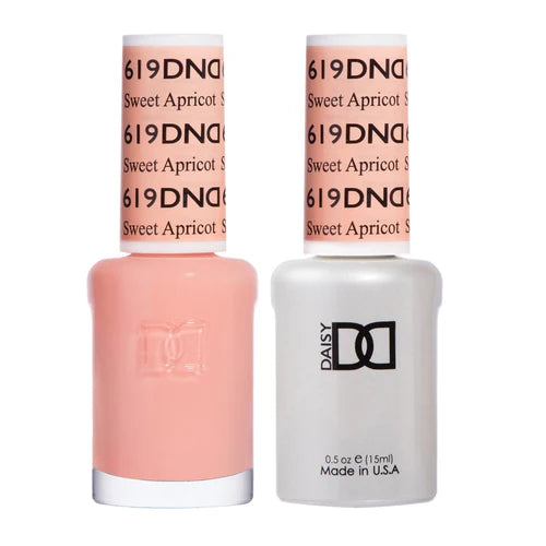 Metallic nail polish shades-DND Duo - Sweet Apricot - 619