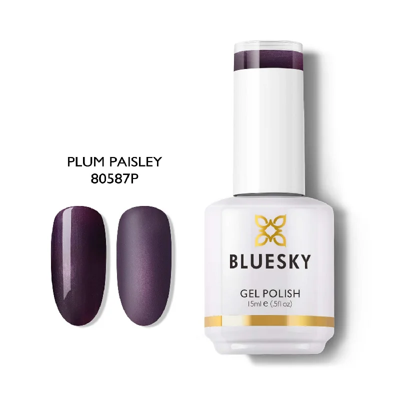 Anti-chip nail topper-Pro | PLUM PAISLEY | 15ml Gel Polish