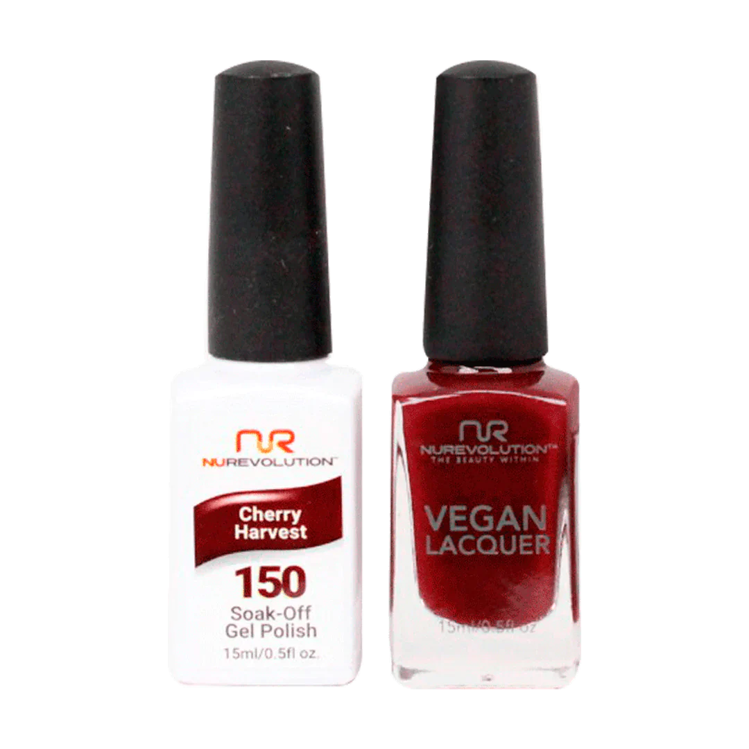 Glitter nail polish sealant-NuRevolution Trio Duo Gel & Lacquer 150 Cherry Harvest