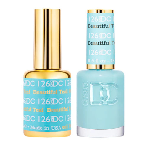 Gel nail polish removal sets-DND DC Duo - Beautiful Teal - 126