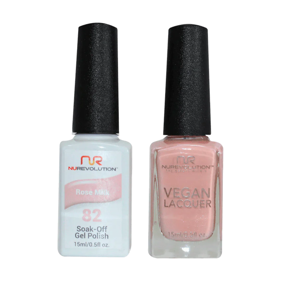 Gentle nail oil-NuRevolution Trio Duo Gel & Lacquer 082 Rose Milk