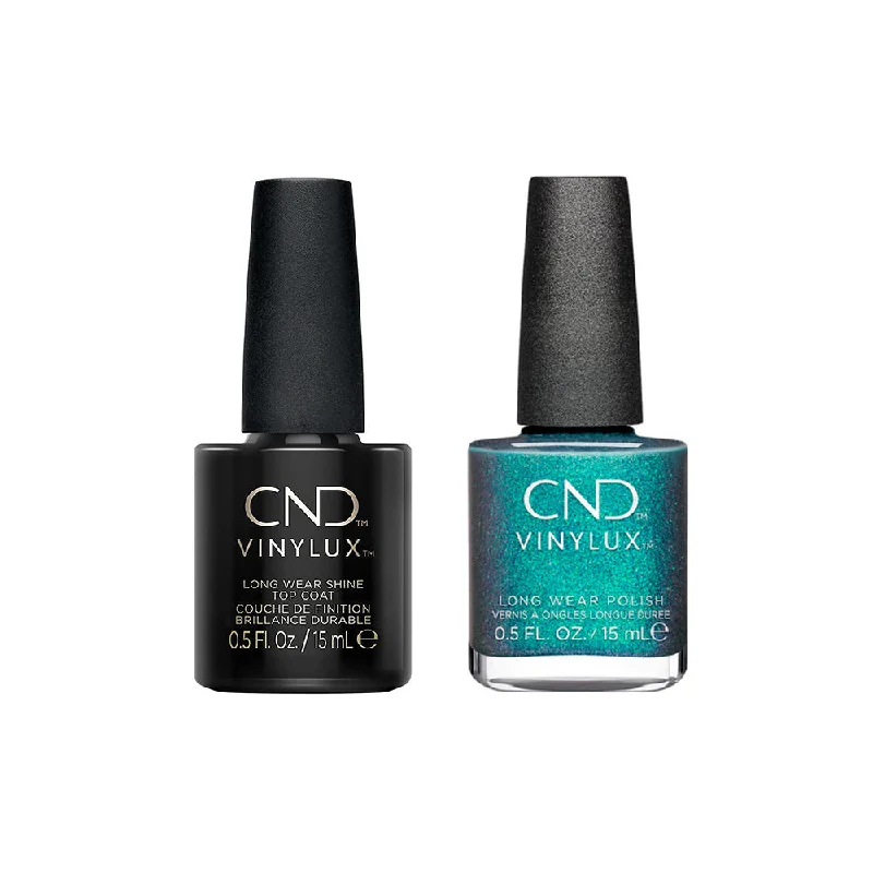 Neutral nail varnish shades-CND - Vinylux Topcoat & Teal-Tricity  0.5 oz - #478