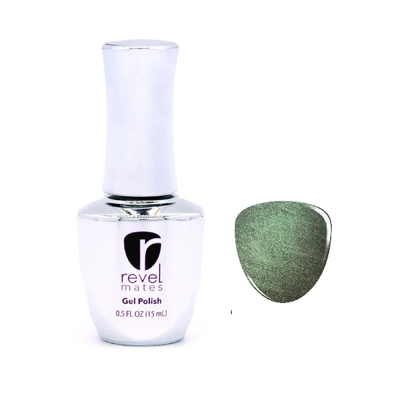 Glossy gel nail polish-G964 Force of Nature Green Shimmer Gel Polish