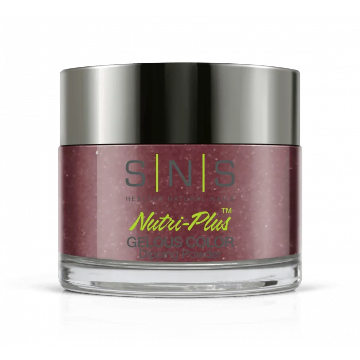 Sparkle nail art accents-SNS Dip Powder HM12 Roasted Beet