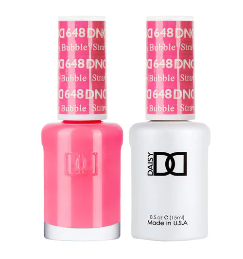 Vibrant nail polish shades-DND Duo - Strawberry Bubble - 648