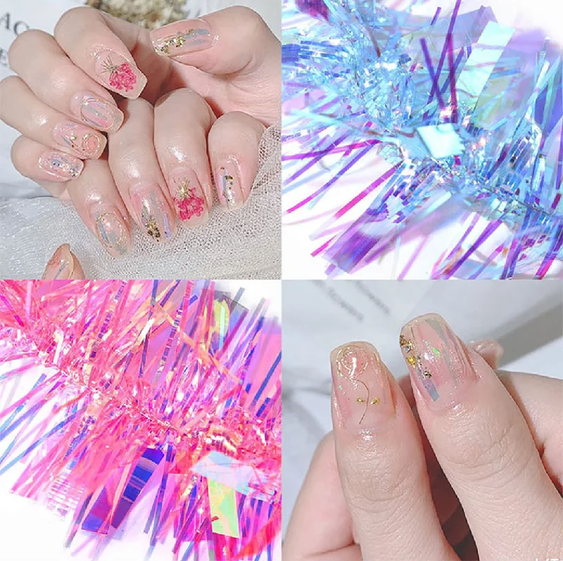 Multi-color nail polish kits-Glass Candy Paper Nail Art Decal/ DIY Polar Lights nail mirrored design