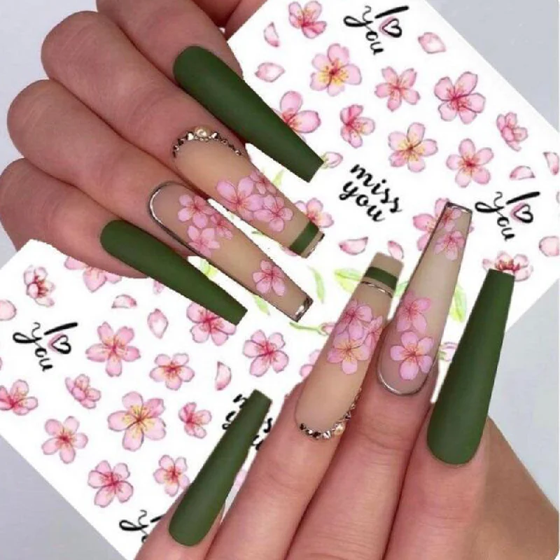 Hydrating nail balm-Wholesale Spring Blossoms Plastic Nail Art Chips