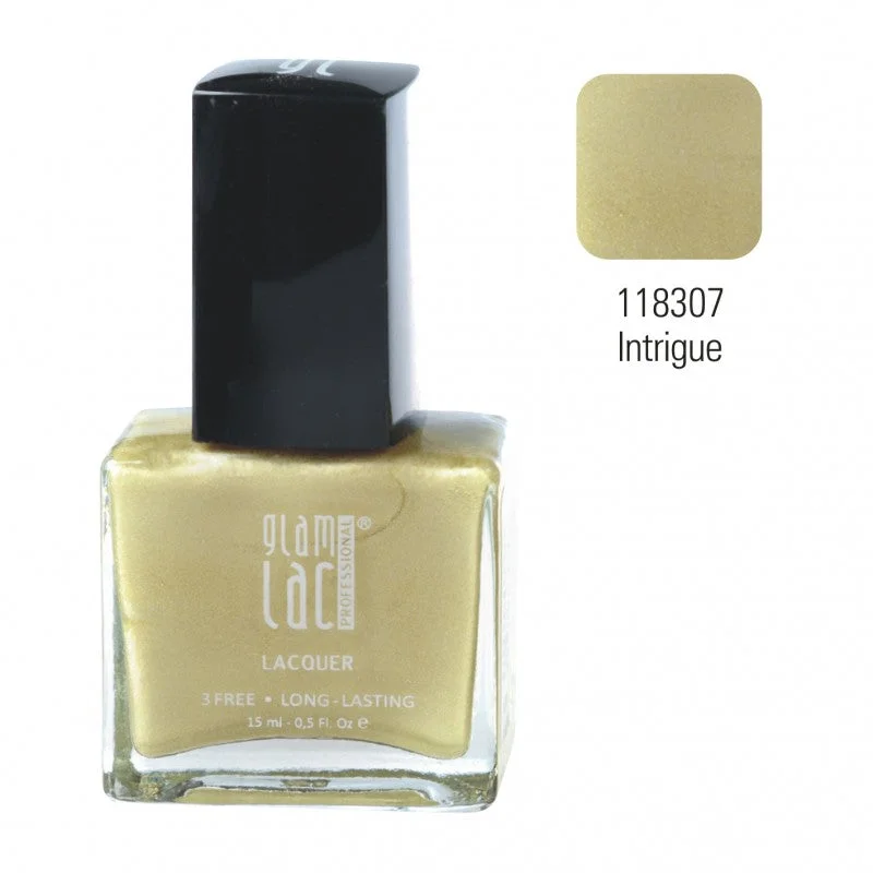 Water-based nail varnish-SALE! GlamLac gel effect nail lacquer polish 15 ml, 118307 INTRIGUE