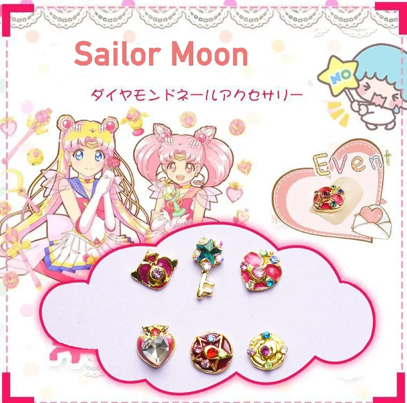 Travel-size nail case-12 pcs Sailor Moon nail decoration