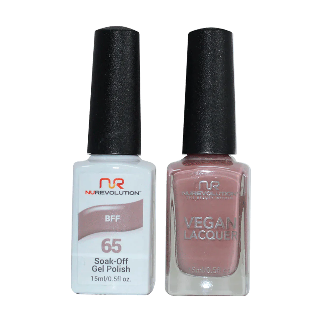 Neon nail gel colors-NuRevolution Trio Duo Gel & Lacquer 065 BFF