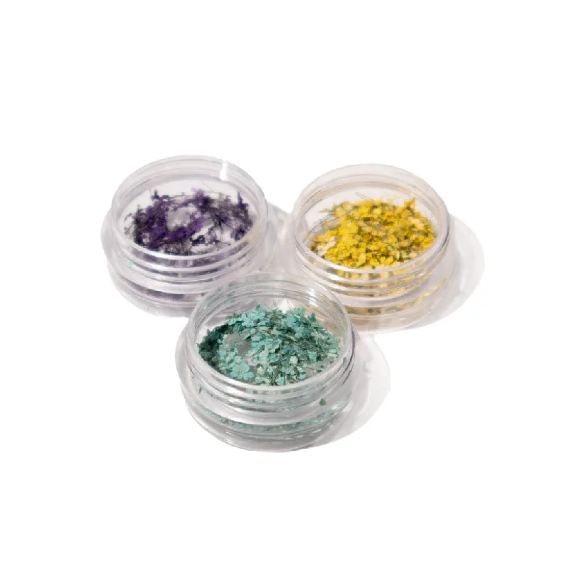 Premium nail gel sets-Dried Flowers Trio