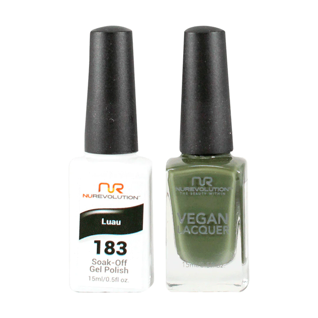 Bright nail polish shades-NuRevolution Trio Duo Gel & Lacquer 183 Luau