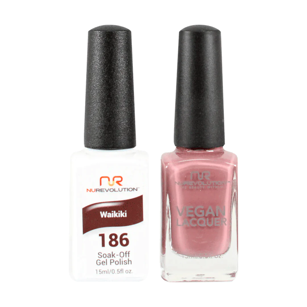 Organic nail polish-NuRevolution Trio Duo Gel & Lacquer 186 Waikiki