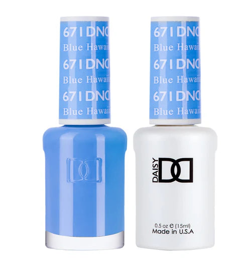 UV-cured nail polish kits-DND Duo - Blue Hawaiian - 671