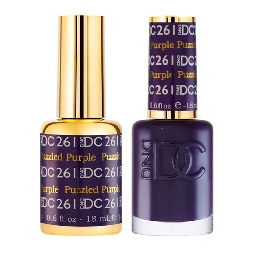 Organic nail gel polish-DND DC Duo - Puzzled Purple - 261