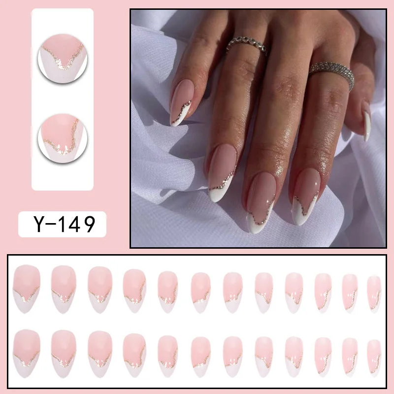 Satin nail varnish topper-Wholesale Plastic Irregular French Manicure