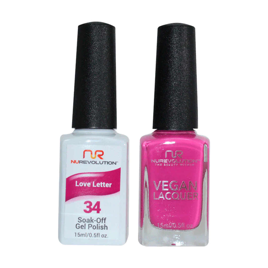 Anti-chip nail sealant-NuRevolution Trio Duo Gel & Lacquer 034 Love Letter