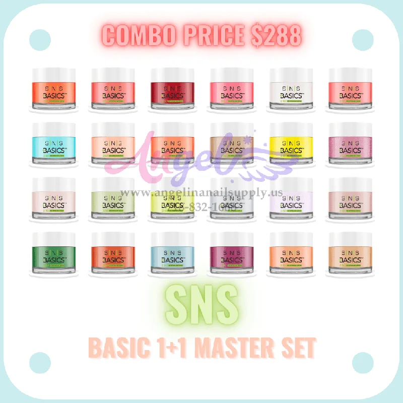 Anti-chip nail topper-SNS Dip Powder Basic 1+1 Master Set