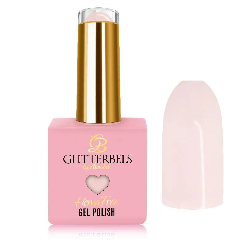 Protective nail top coat-Glitterbels Gel Polish Hema-Free Almond Milk