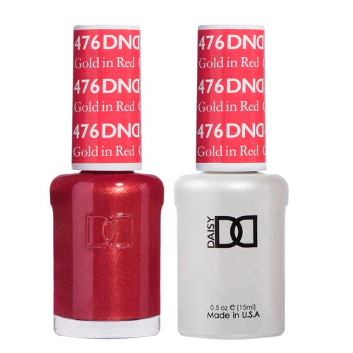 Flexible nail adhesive-DND Duo - Gold In Red - 476