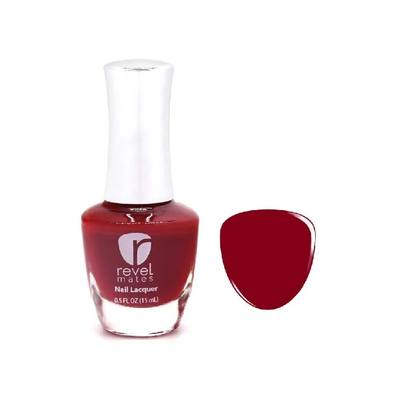 Vegan nail polish remover-P355 Splendid Red Crème Nail Polish