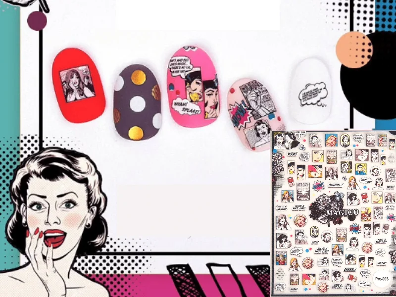 Protective nail gel-Pin-up Girl Nail Art Sticker