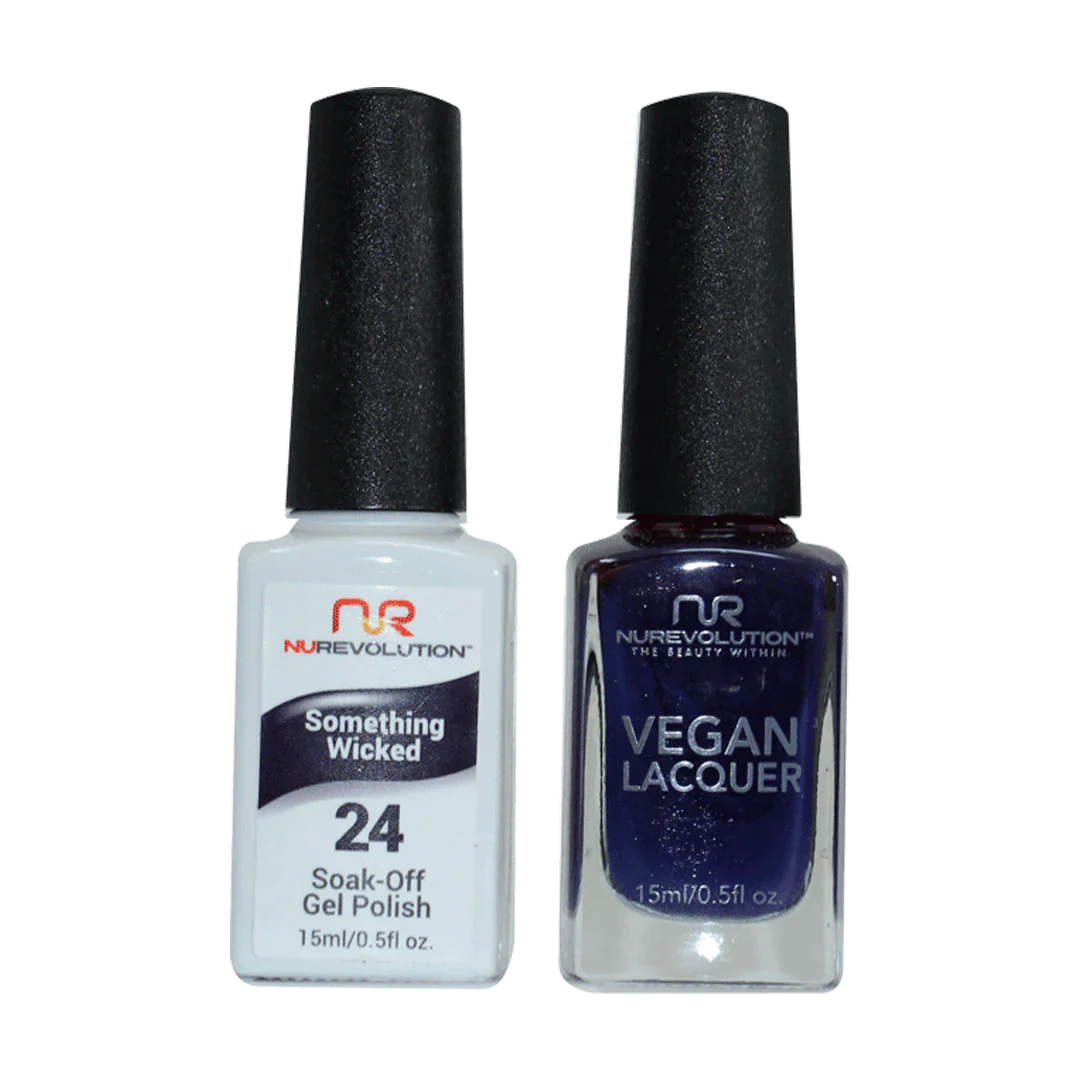 Quick-set nail sealant-NuRevolution Trio Duo Gel & Lacquer 024 Something Wicked