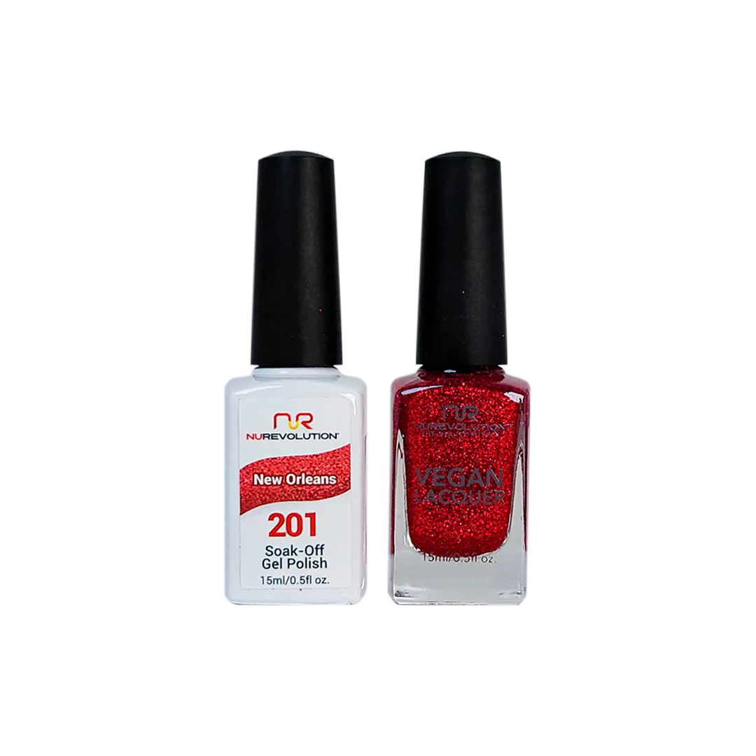 Smooth nail gel topper-NuRevolution Trio Duo Gel & Lacquer 201 New Orleans