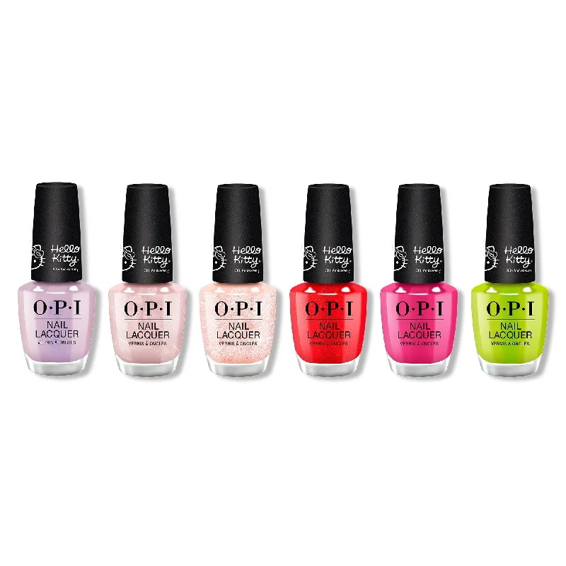 Neon nail polish colors-OPI Nail Lacquer - Hello Kitty 50th Anniversary Collection (6pc) 0.5 oz