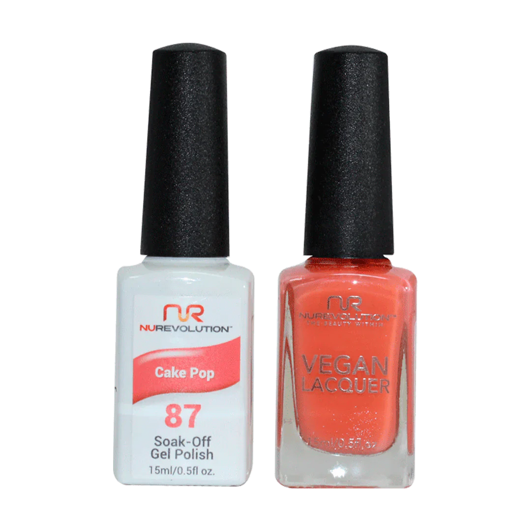 Breathable nail base coat-NuRevolution Trio Duo Gel & Lacquer 087 Cake Pop