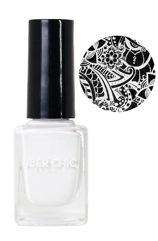 Professional nail dip powder-UberChic Beauty - Essential White Stamping Polish