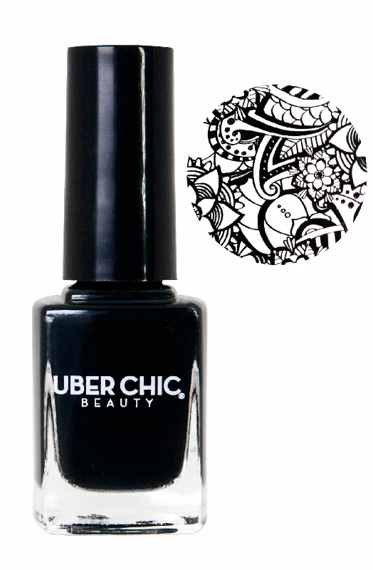 Moisturizing cuticle balm-UberChic Beauty - Pure Black Stamping Polish