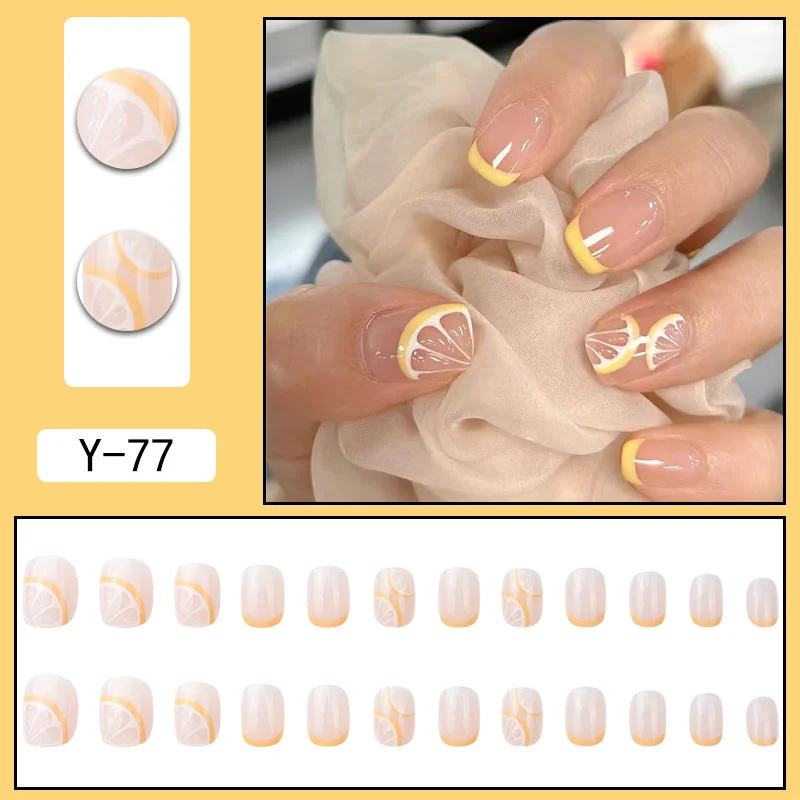 Breathable nail polish sealant-Wholesale Plastic Lemon Yellow French Manicure