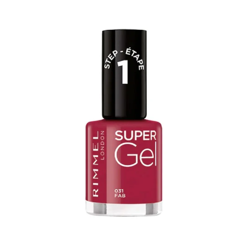 Shiny nail gel topper-Rimmel Super Gel Nail Polish 031 Fab